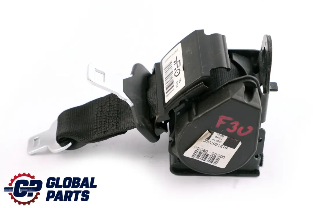 BMW 3 Series F30 F80 M3 LCI Rear Center Upper Seat Belt Schwarz Black 7259395