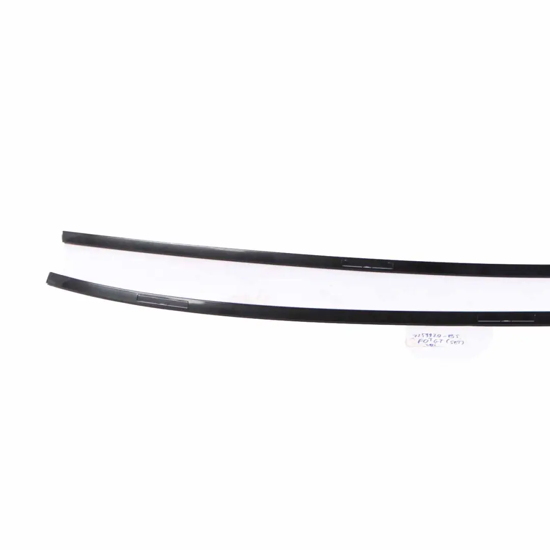 Roof Railing Trim BMW F07 GT Left Right Moulding Strip Set Black Sapphire 475