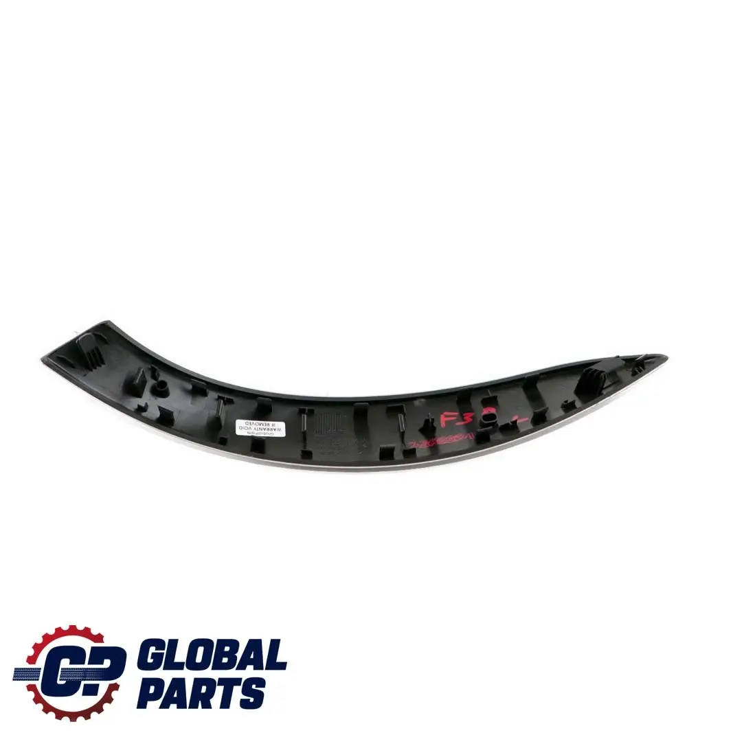 BMW F30 F31 F32 Blende Zuziehgriff Links Aluminium Langsschliff 7260081