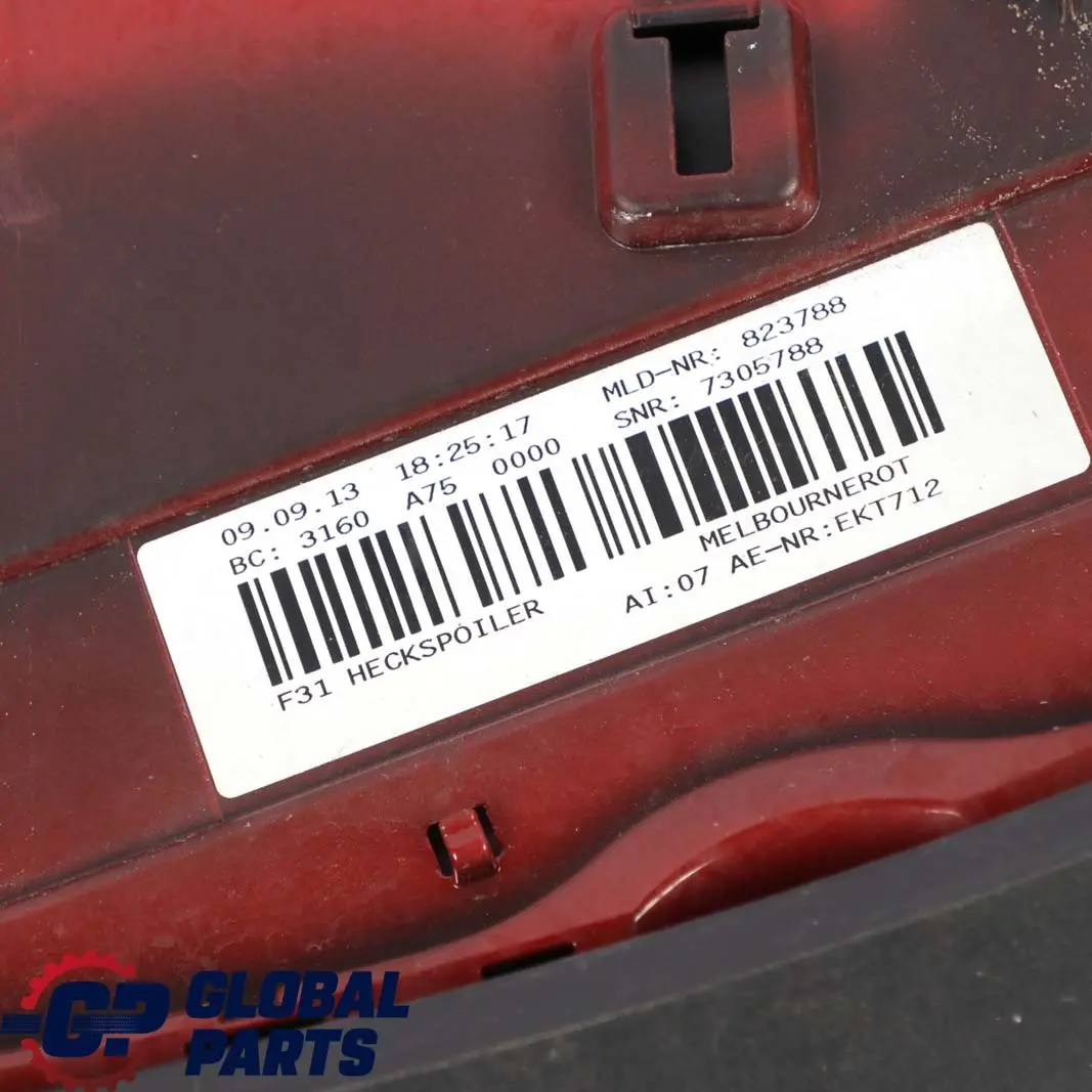 BMW 3 Series F31 Boot Trunk Lid Tailgate Rear Spoiler Trim Melbourne Rot Red