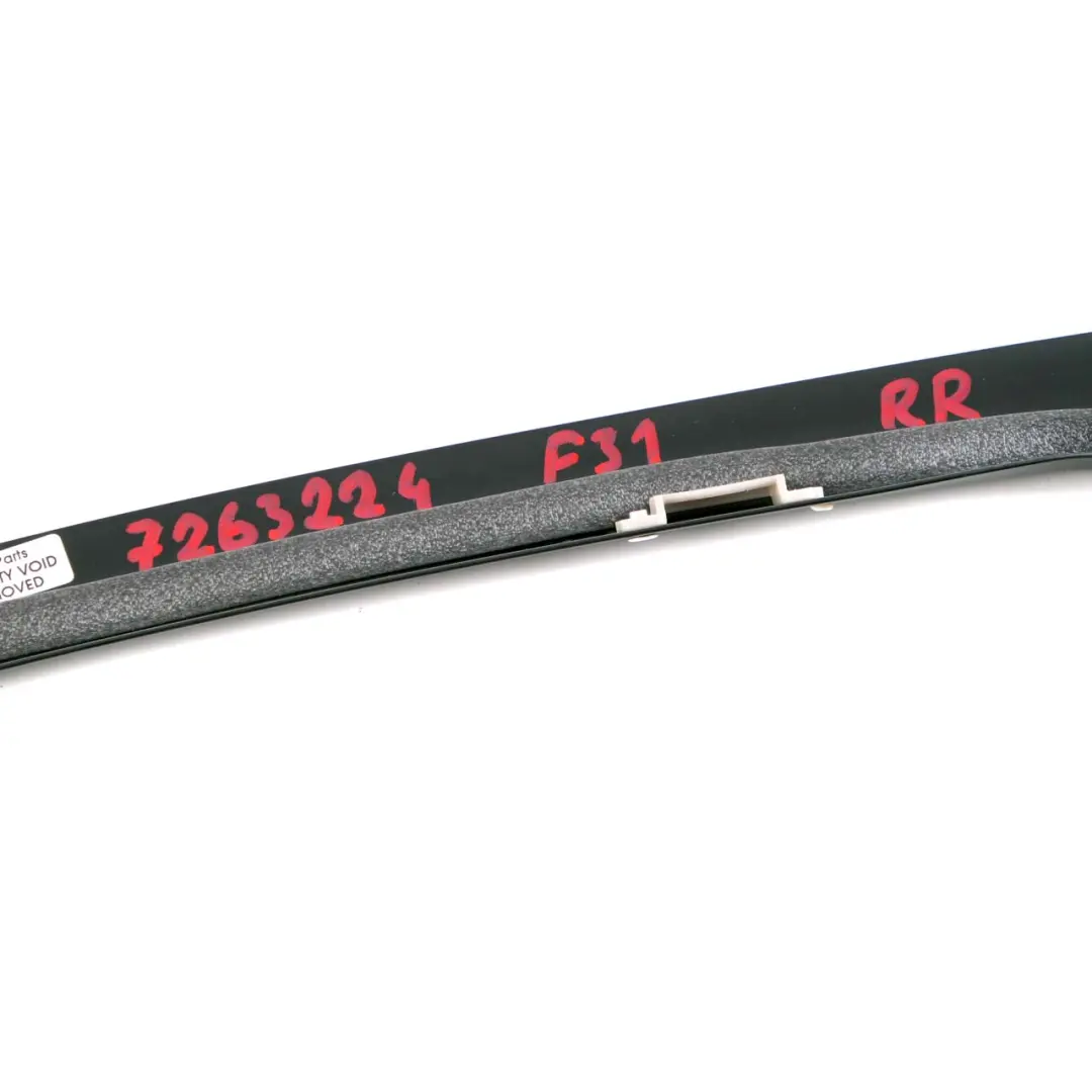 BMW 3 Series F31 Moulding Trim Strip Side Frame Rear Right O/S Black 7263224