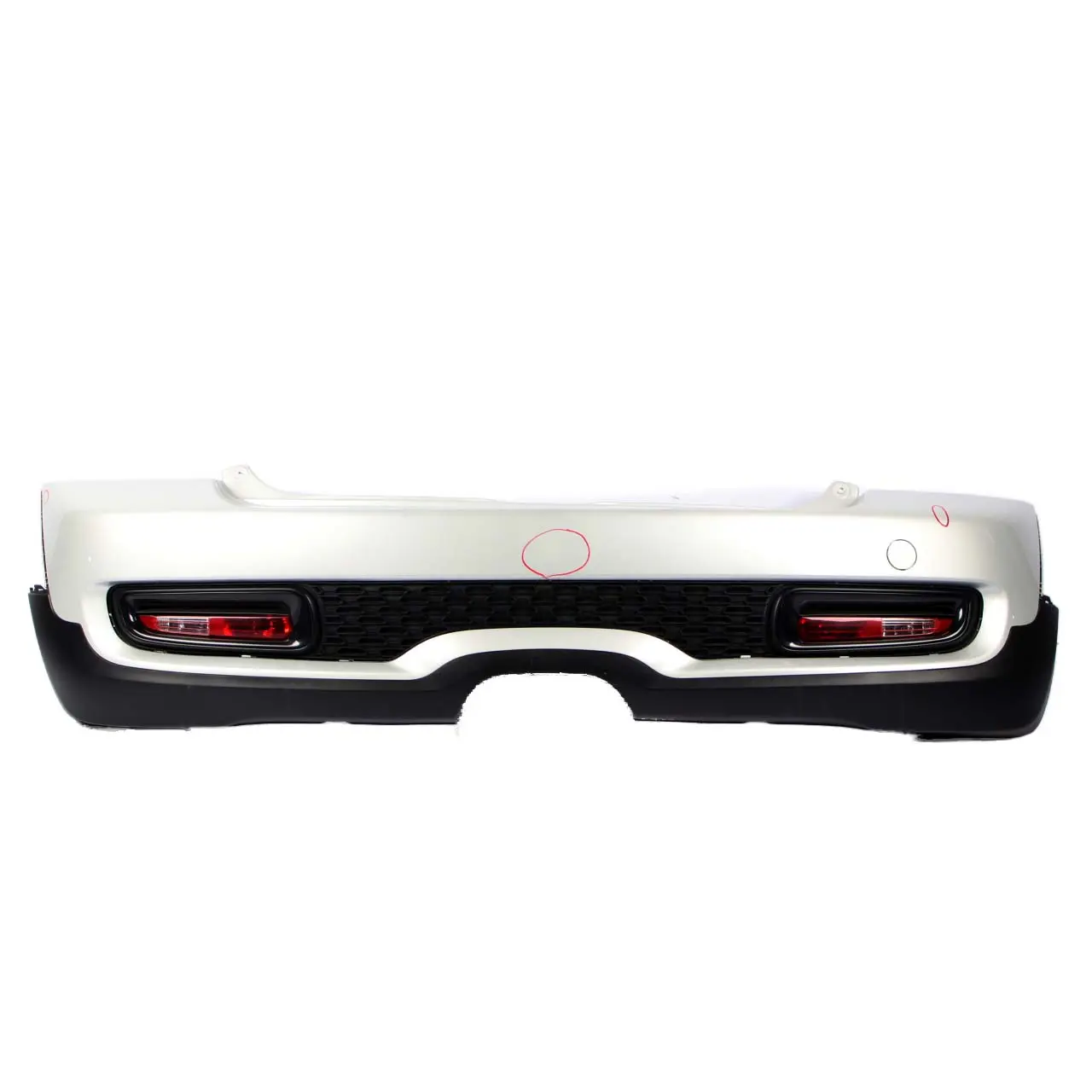 Mini Cooper S R56 R57 LCI Complete Rear Bumper Trim White Silver Metallic - A62