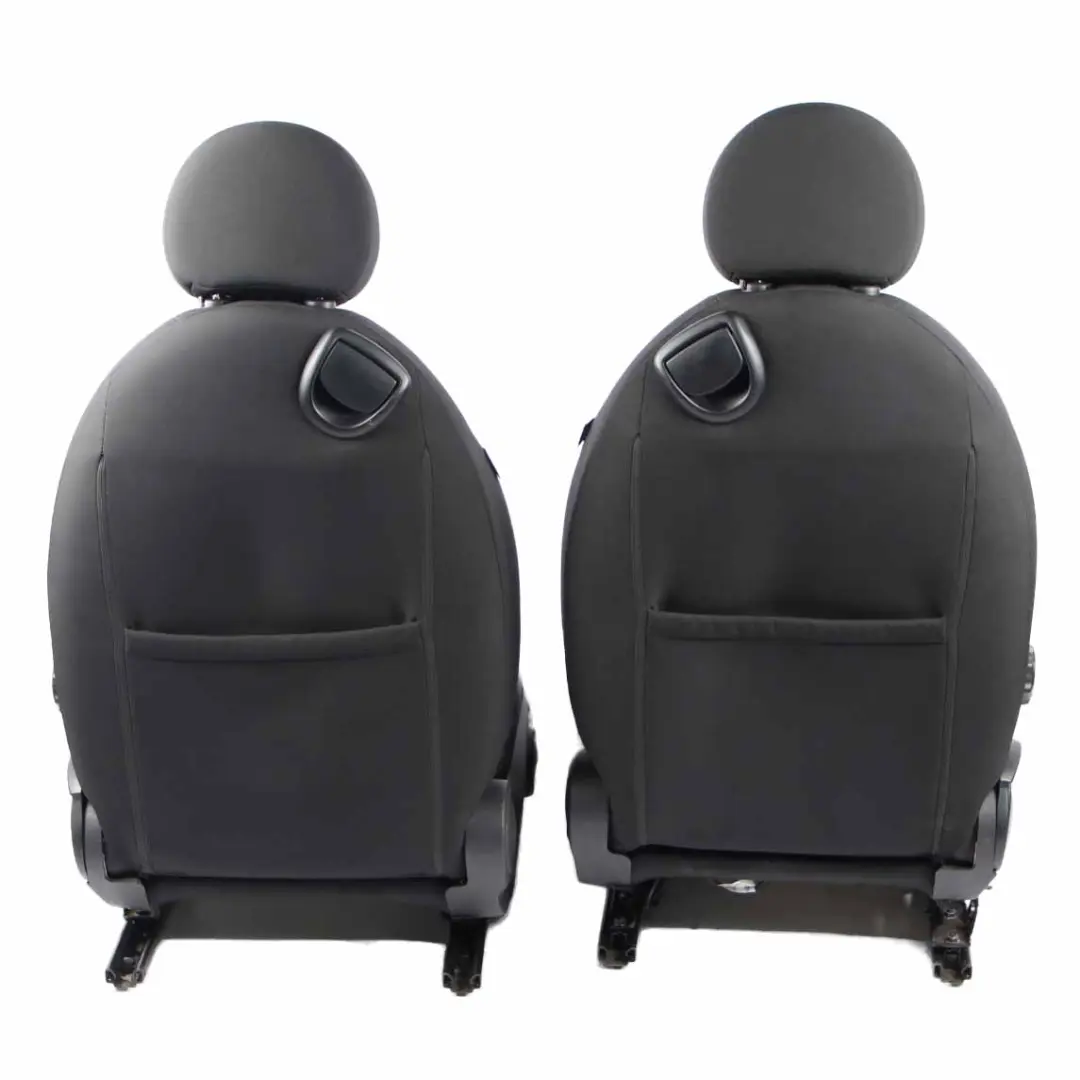 Seats Mini R57 LCI Cabrio Heated Sport Black Leather Cloth Interior Seat Set