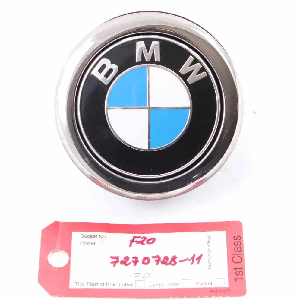 BMW F20 F21 Emblema Maletero Botón Apertura Trasera 7270728