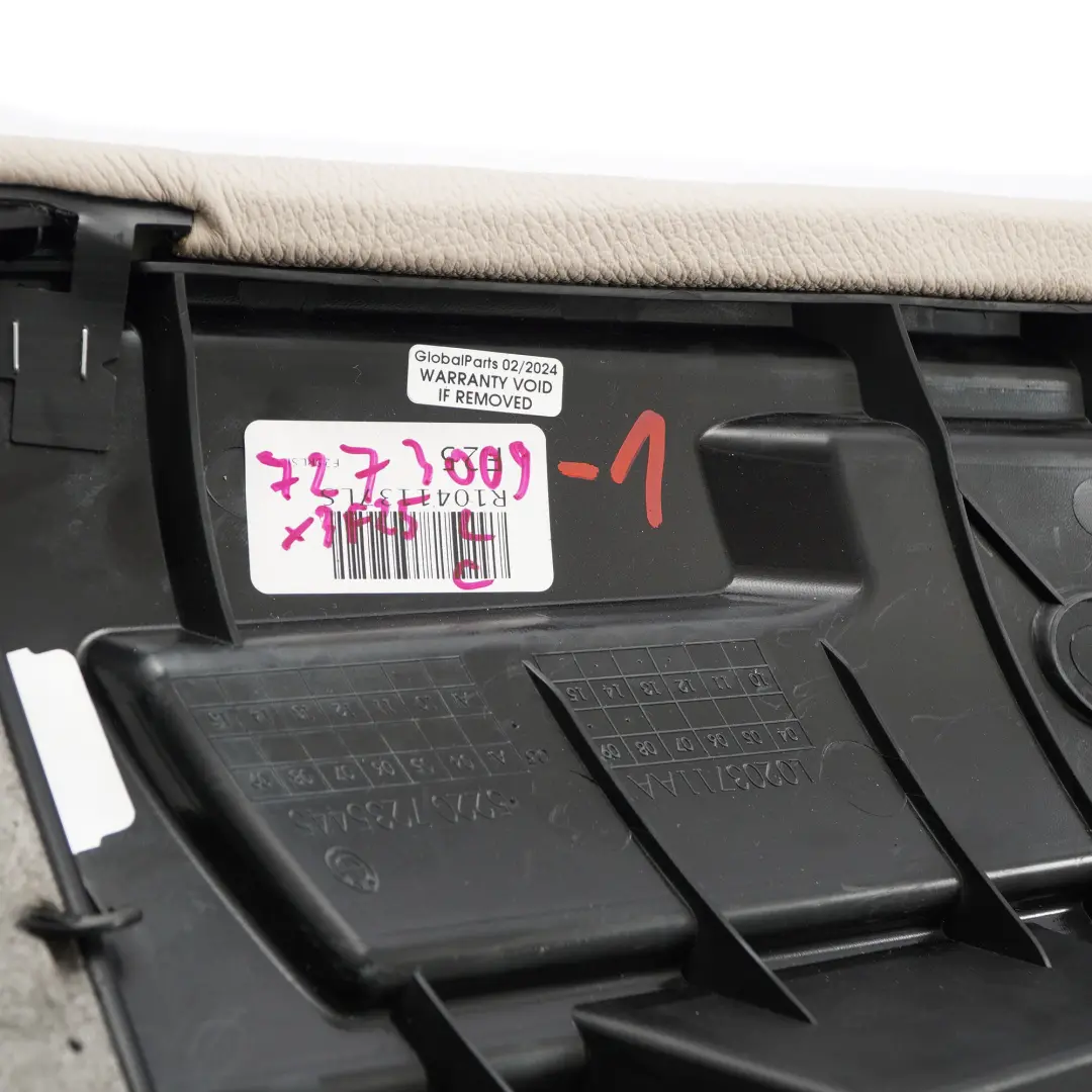 Funda Asiento Trasero BMW X3 F25 Acabado lateral Banco Cuero Izquierdo 7273009