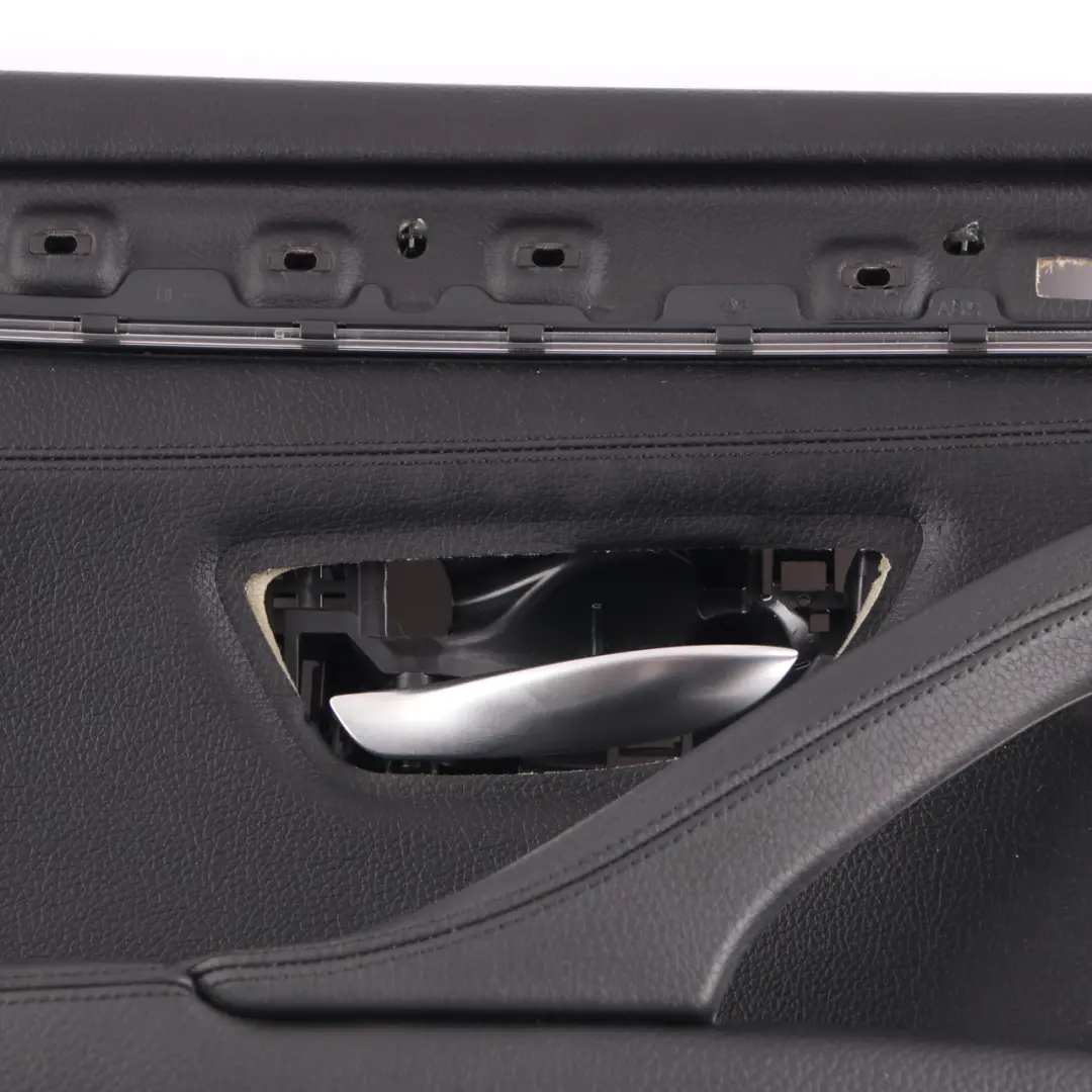 BMW F10 F11 Door Card Rear Left N/S Lining Trim Panel Black Leather 7273279