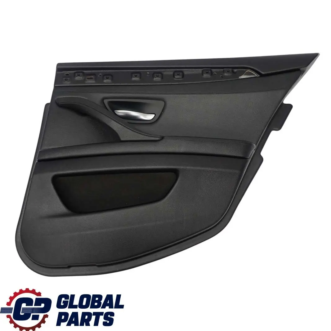 BMW 5 F10 F11 Rear Right O/S Door Card Lining Trim Panel Black Leather