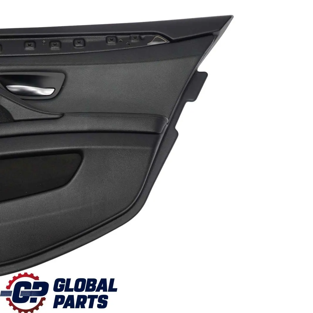 BMW 5 F10 F11 Rear Right O/S Door Card Lining Trim Panel Black Leather