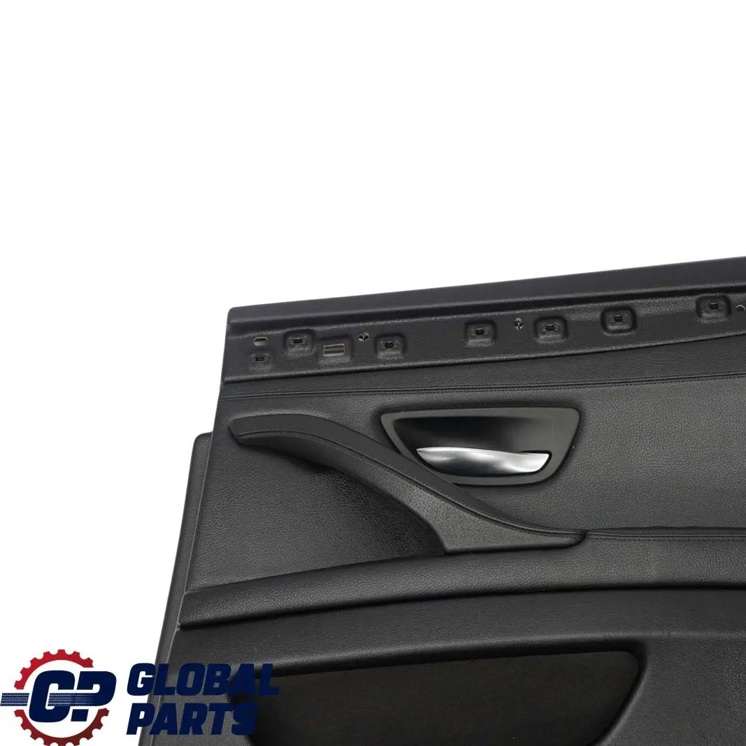 BMW F10 F11 Trasera Derecha Tarjeta De Puerta Forro Panel Recortar Cuero Negro