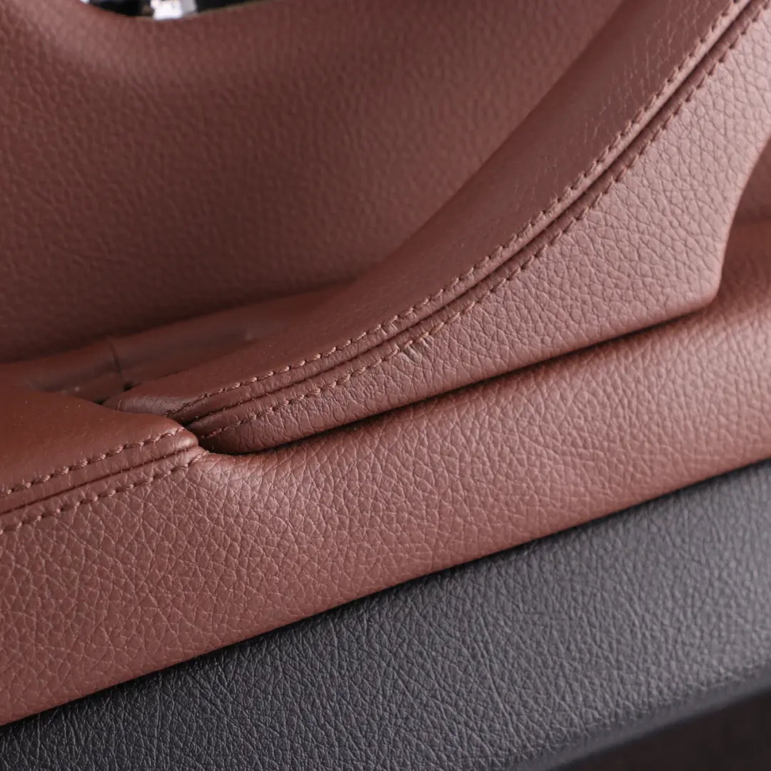 BMW F10 F11 Door Card Rear Left N/S Lining Panel Leather Cinnamon Brown