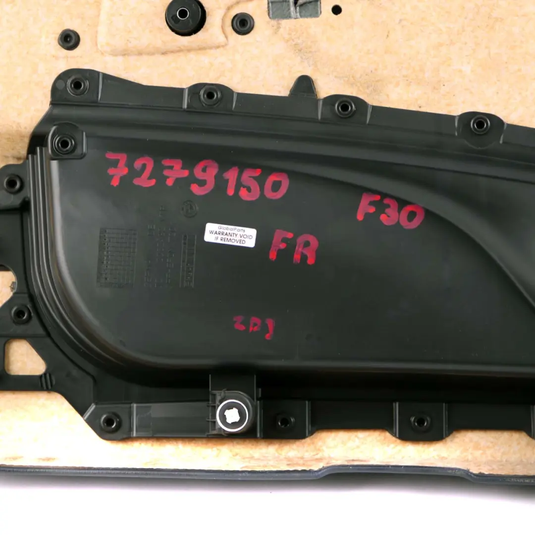 BMW F30 F31 Delantero Derecho Puerta Tarjeta Forro Panel Tela Mover Antracita