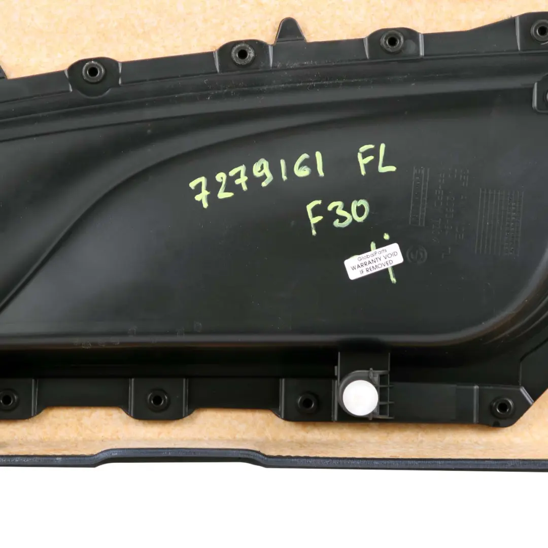 BMW F30 F31 Türkarte Vorne Links N/S Verkleidung Panel Schwarz Leder Dakota