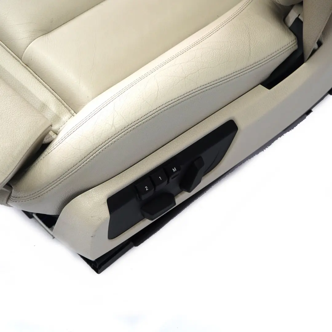 Asiento BMW F13 M-Sport Calefaccionado Izquierdo Cuero Elfenbein Weiss Memoria