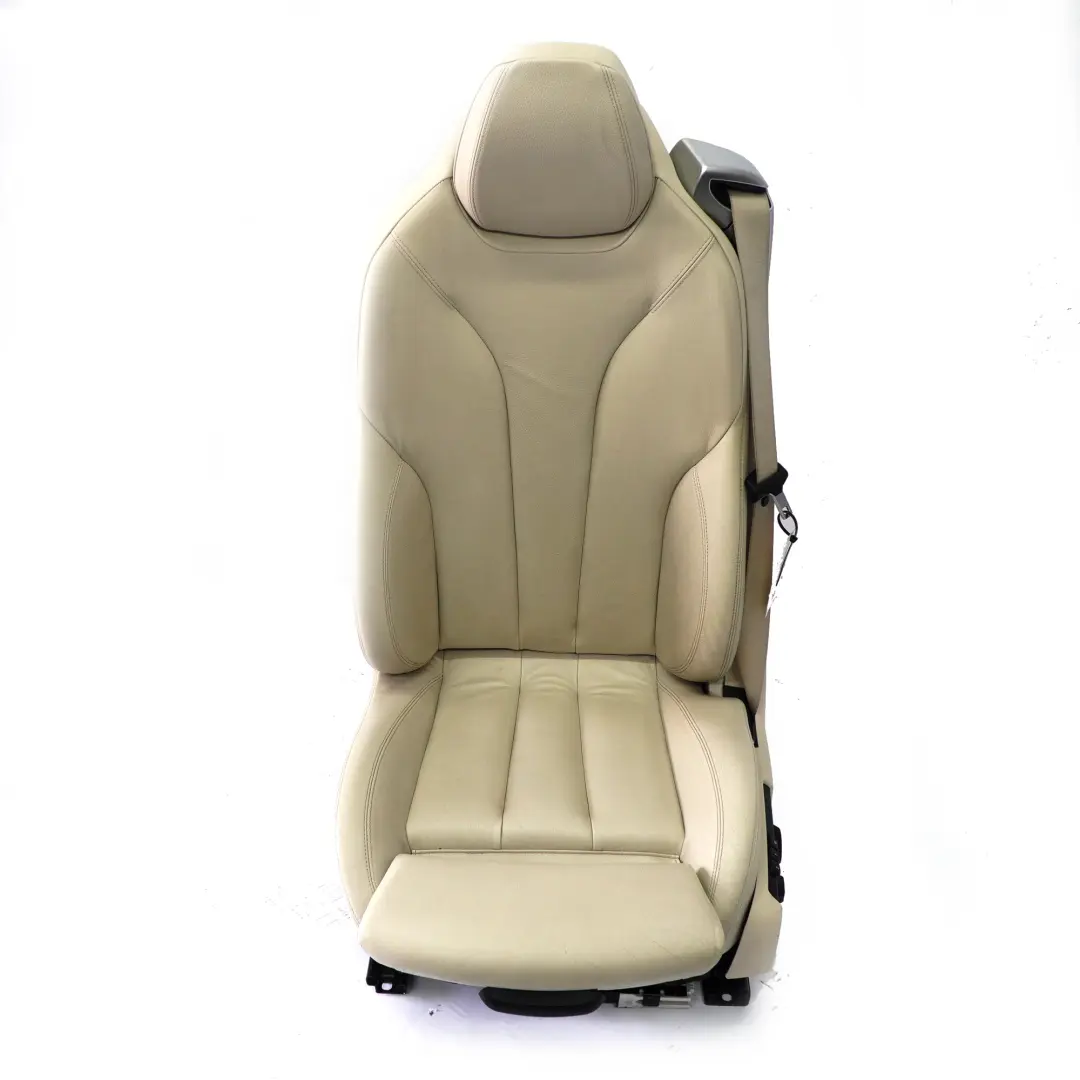 BMW F12 Sport Seat Cover Heated Front Left N/S Backrest Leather Ivory White