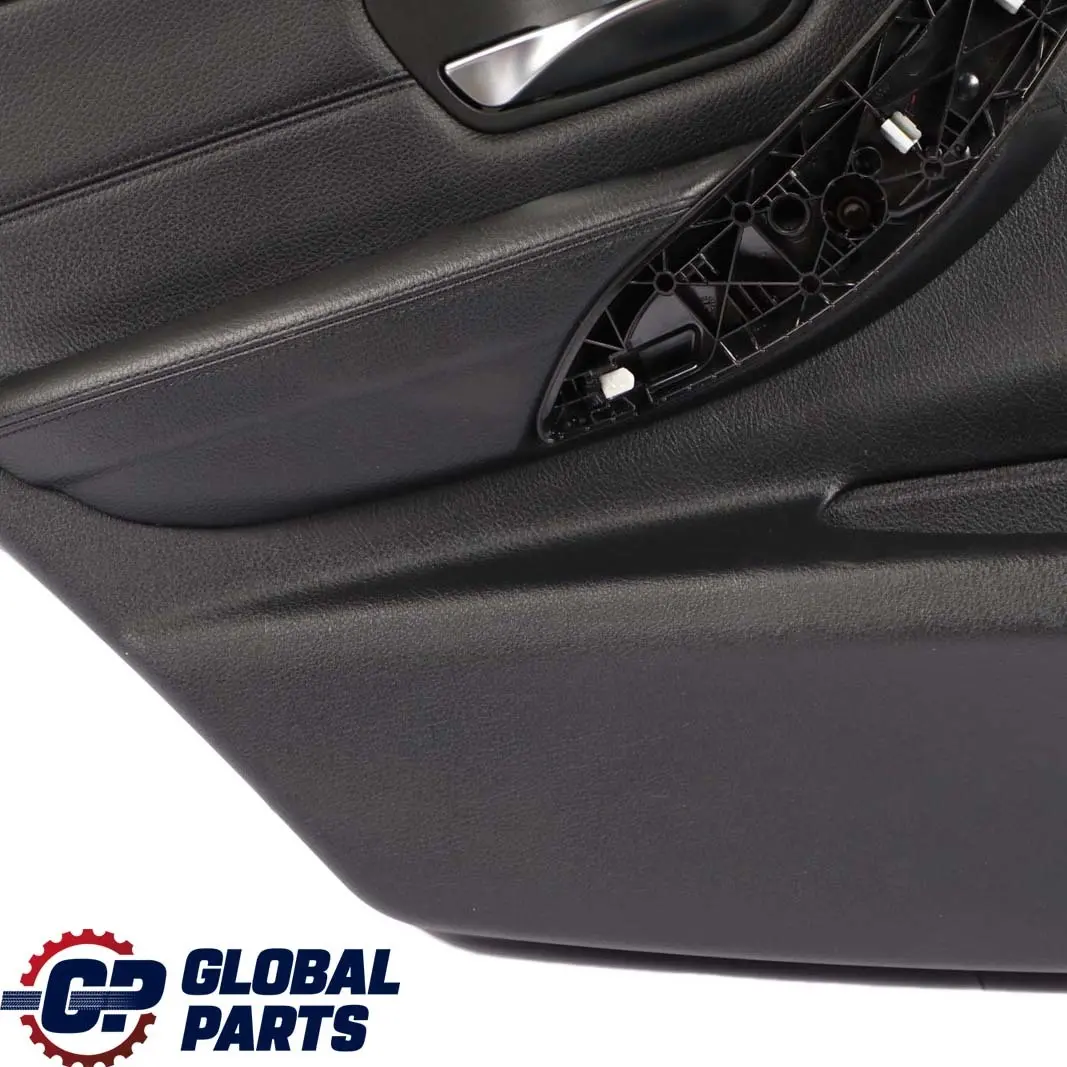 BMW F30 F31 Trasera Izquierda Tarjeta puerta panel guarnición de cuero negro