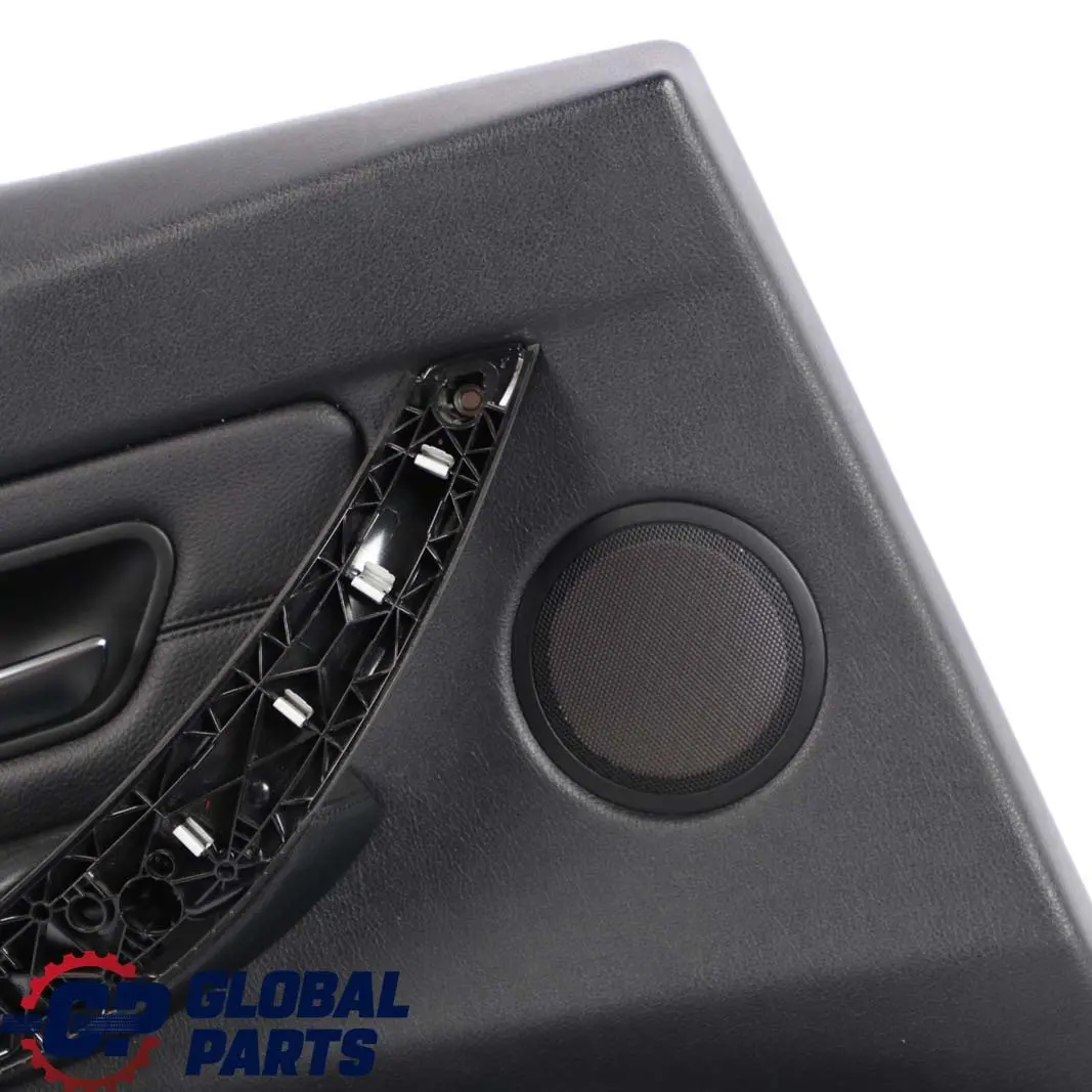 BMW F30 F31 Trasera Izquierda Tarjeta puerta panel guarnición de cuero negro