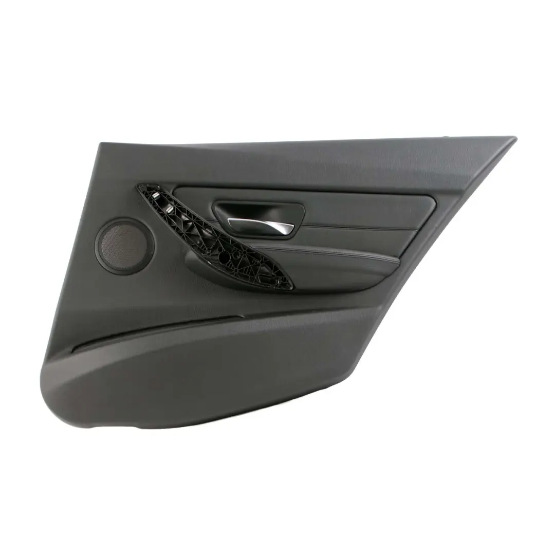 BMW F30 F31 Tarjeta de Puerta Trasera Derecha Forro Panel Negro Cuero Dakota