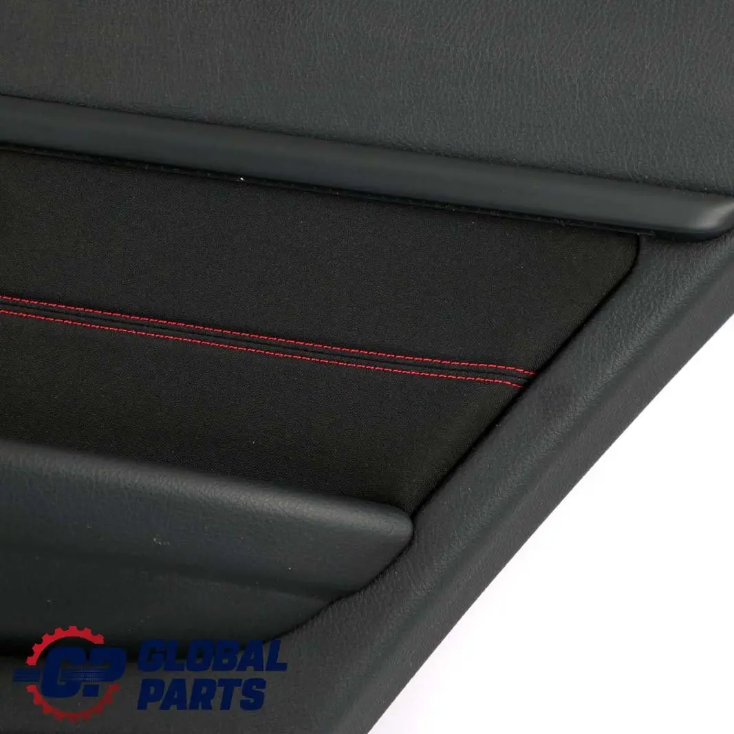 BMW F30 F31 Rear Right O/S Door Card Lining Panel Fabric Anthracite / Akzent Red