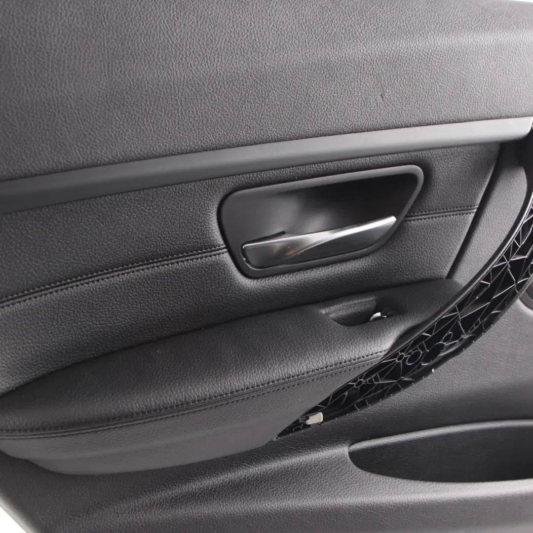 BMW F30 F31 Door Card Rear Left N/S Door Lining Trim Panel Black Leather