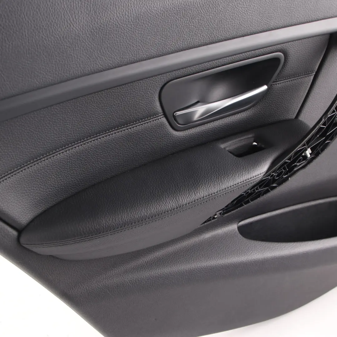 BMW F30 F31 Panel Forro Puerta Trasera Izquierda Cuero Negro