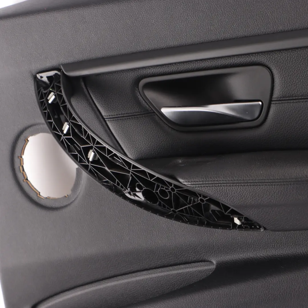 BMW F30 F31 Door Card Rear Right O/S Door Lining Trim Panel Black Leather