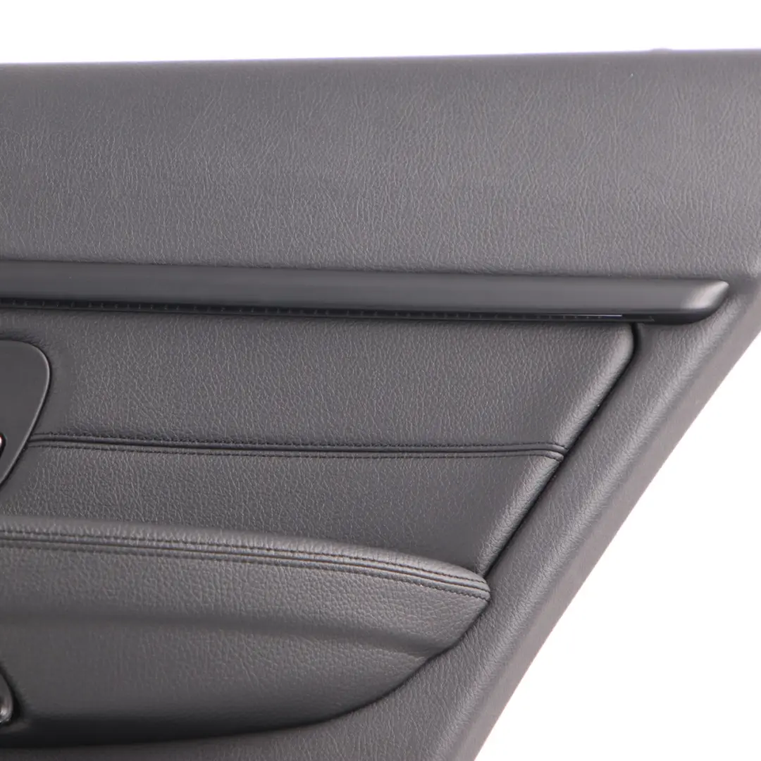 BMW 3 Series F30 F31 Rear Right O/S Door Card Lining Panel Black Leather