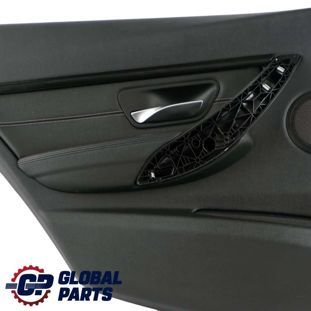 BMW 3 Series F30 F31 Rear Left N/S Door Card Lining Panel Leather Black Oyster