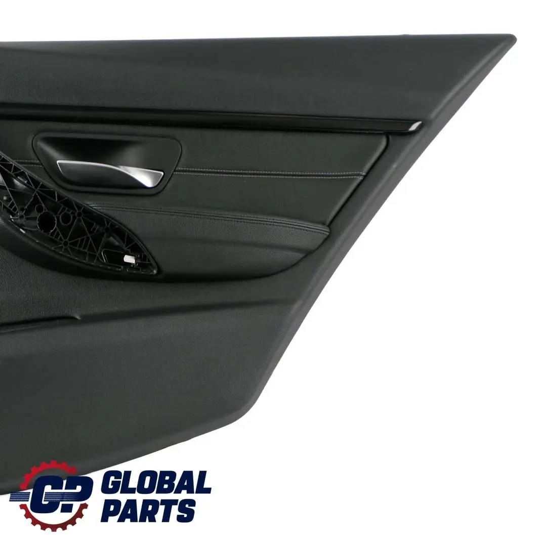 BMW 3 Series F30 F31 Rear Right O/S Door Card Lining Panel Leather Black Oyster