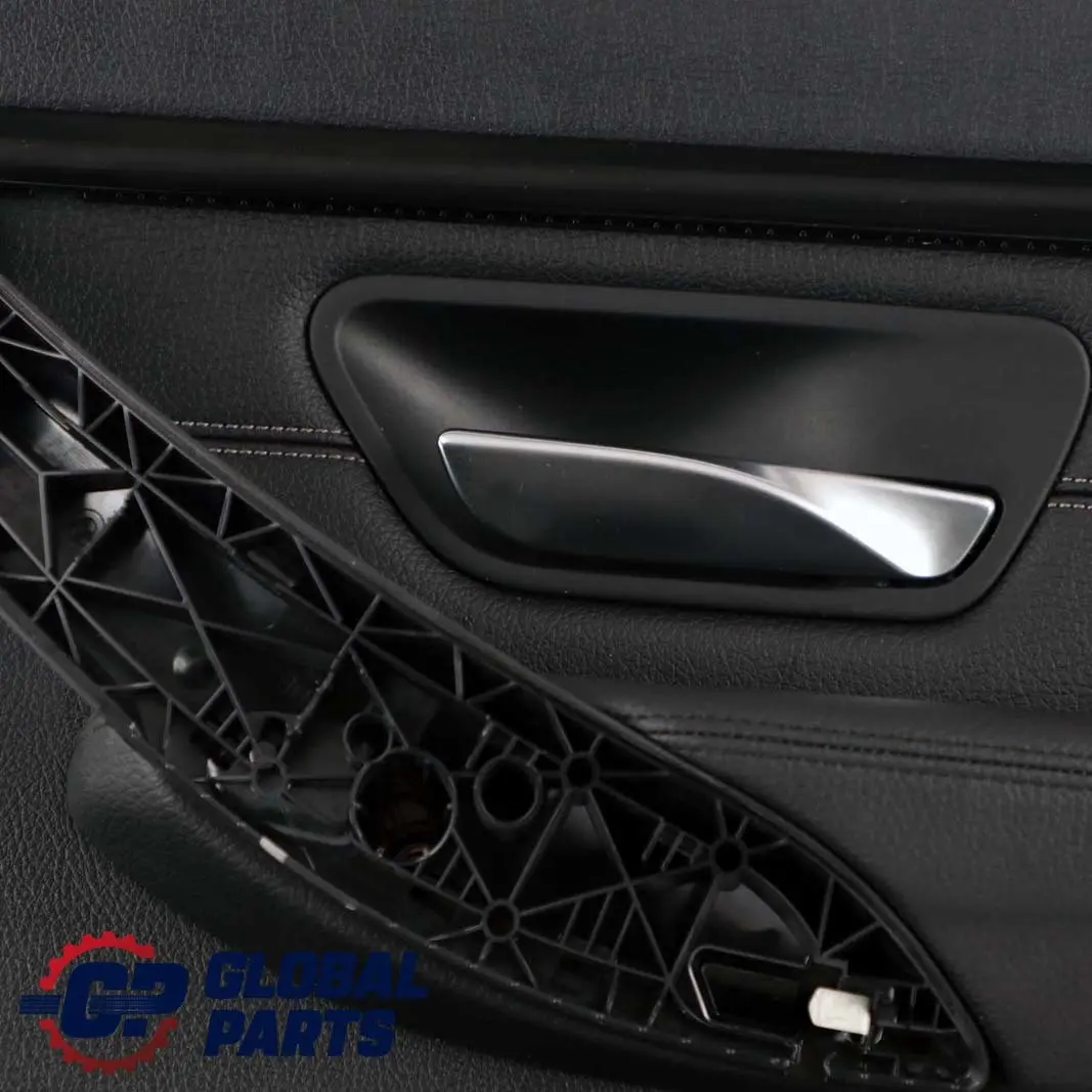 BMW 3 Series F30 F31 Rear Right O/S Door Card Lining Panel Leather Black Oyster