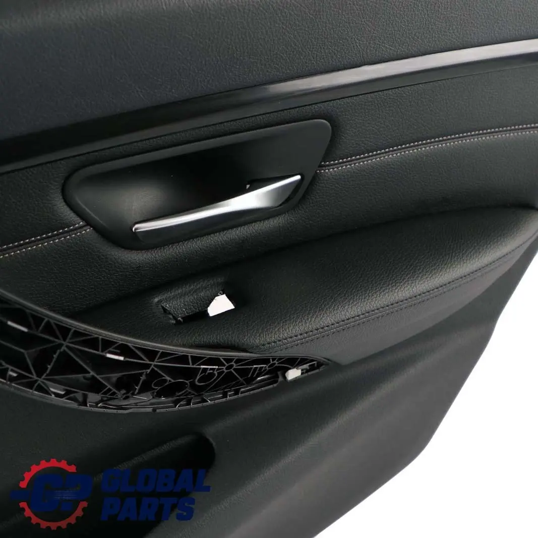 BMW 3 Series F30 F31 Rear Right O/S Door Card Lining Panel Leather Black Oyster