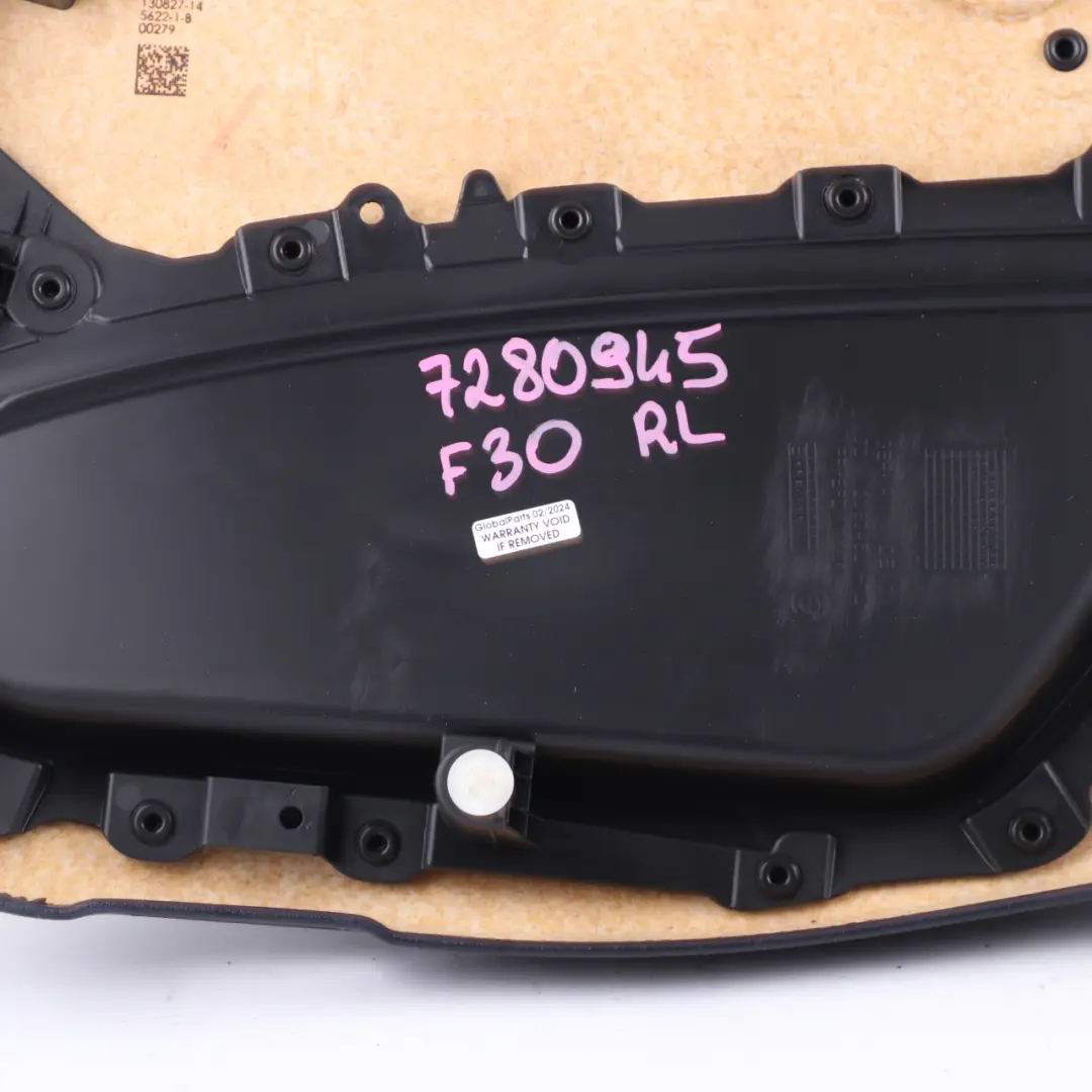 BMW F30 F31 Door Card Rear Left N/S Door Lining Panel Leather Black Red