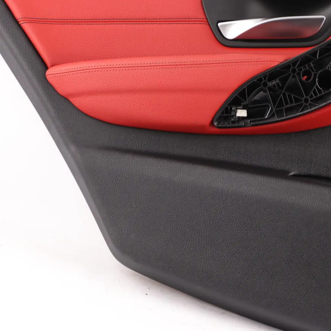 BMW F30 F31 Door Card Rear Left N/S Door Lining Panel Leather Black Red