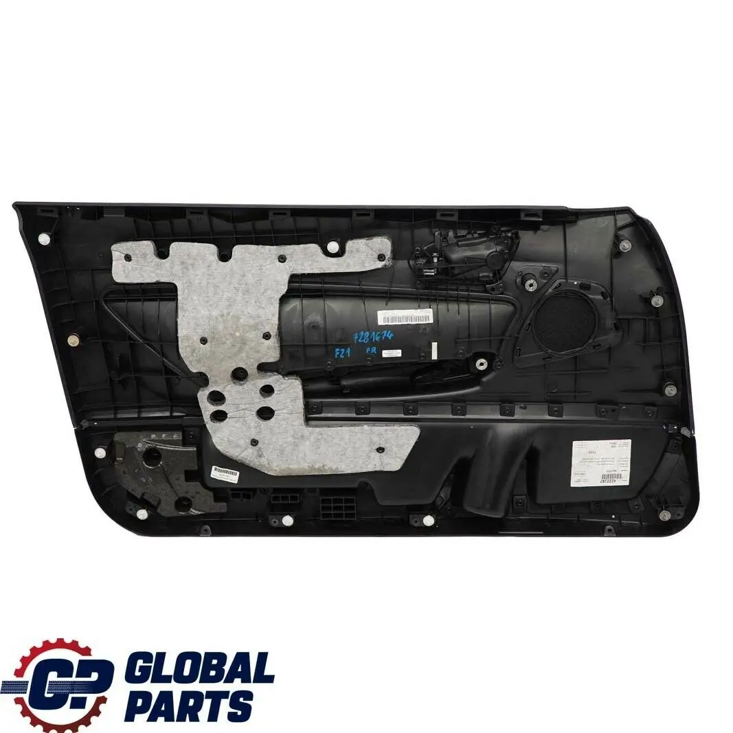 BMW 2 F21 F22 Delantero Derecho Puerta Forro Tarjeta Tela Mover Antracita