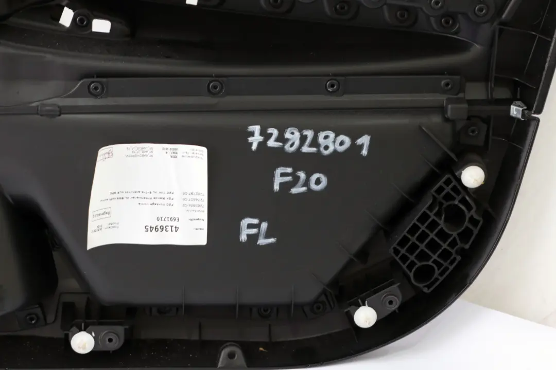 BMW 1 Series F20 Front Left N/S Door Lining Card Cloth Fabric Black Red