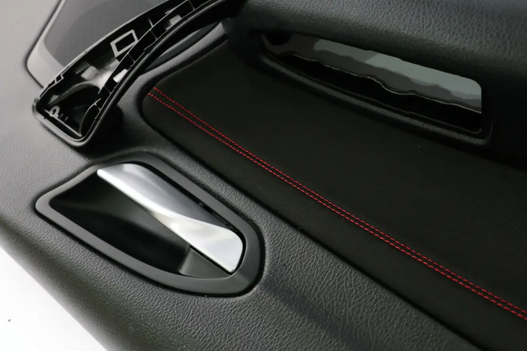 BMW 1 Series F20 Front Left N/S Door Lining Card Cloth Fabric Black Red