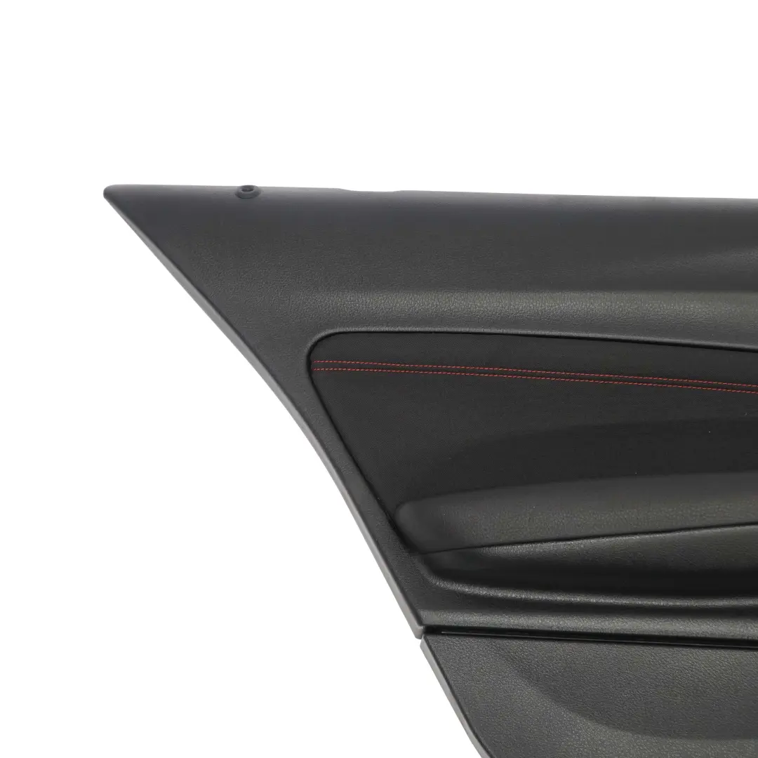 BMW F20 Trasera Izquierda Puerta Forro Tarjeta Tela Negro Rojo