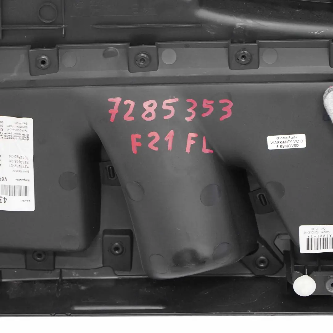 BMW F21 F22 Tarjeta de Puerta Delantera Izquierda N/S Panel Tela Gris Antracita