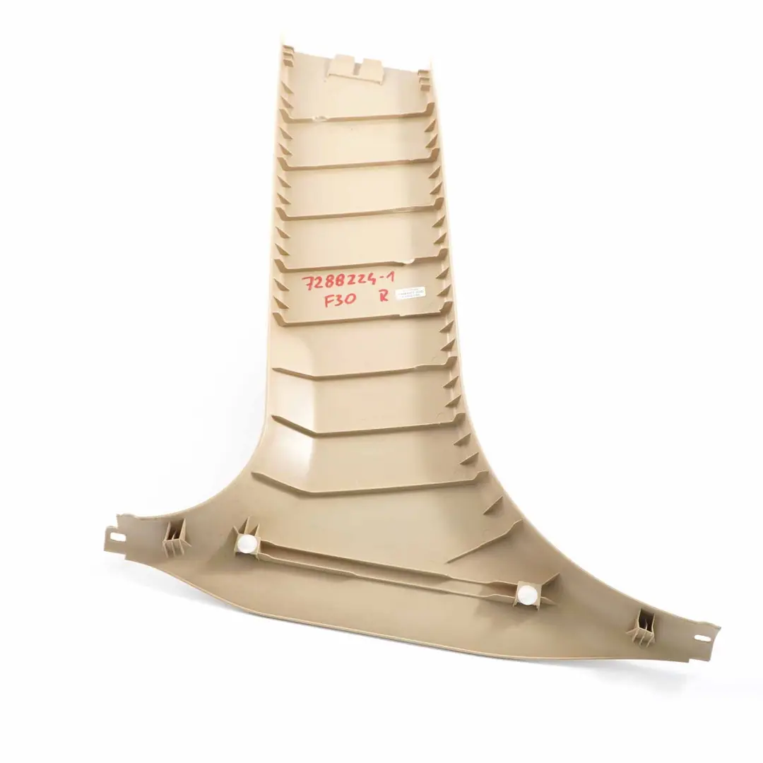 BMW F30 F31 F80 M3 Tapa Columna B Inferior Derecha O/S Veneto Beige 7221002