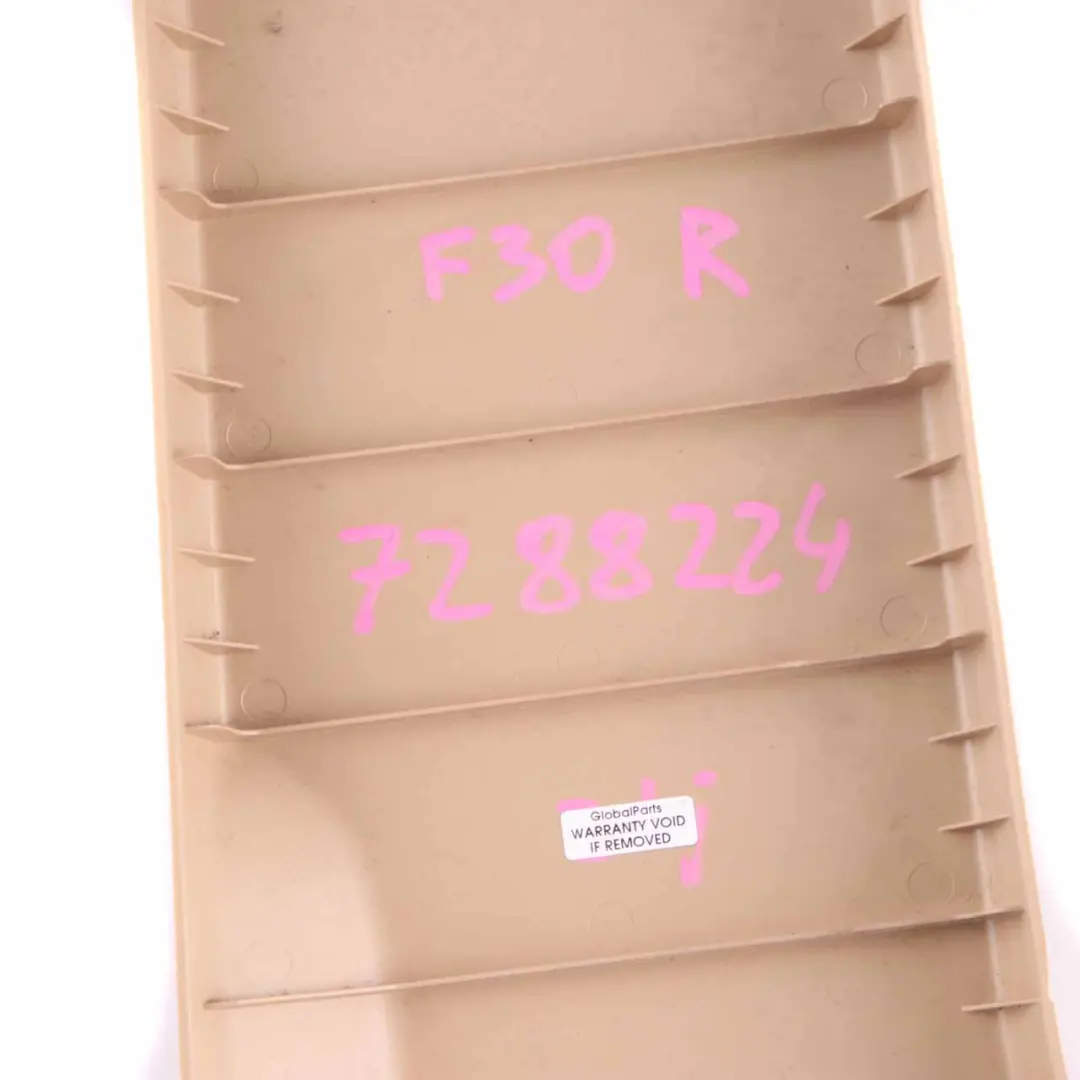 BMW F30 F31 F80 M3 Tapa Columna B Inferior Derecha Veneto Beige 7221002