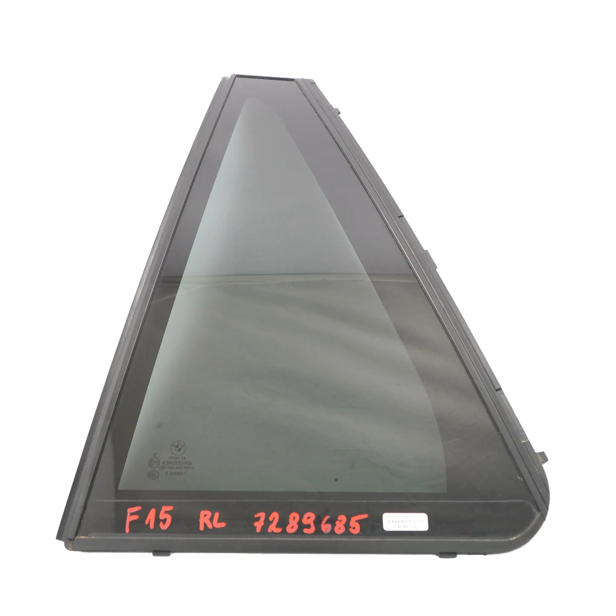 BMW X5 F15 Door Fixed Window Glass Rear Left N/S Triangle SSG Black AS3 7289685