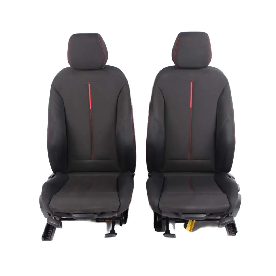 BMW F20 Sport Cloth Fabric Interior Seats Front Rear Seat Anthracite Red Threads