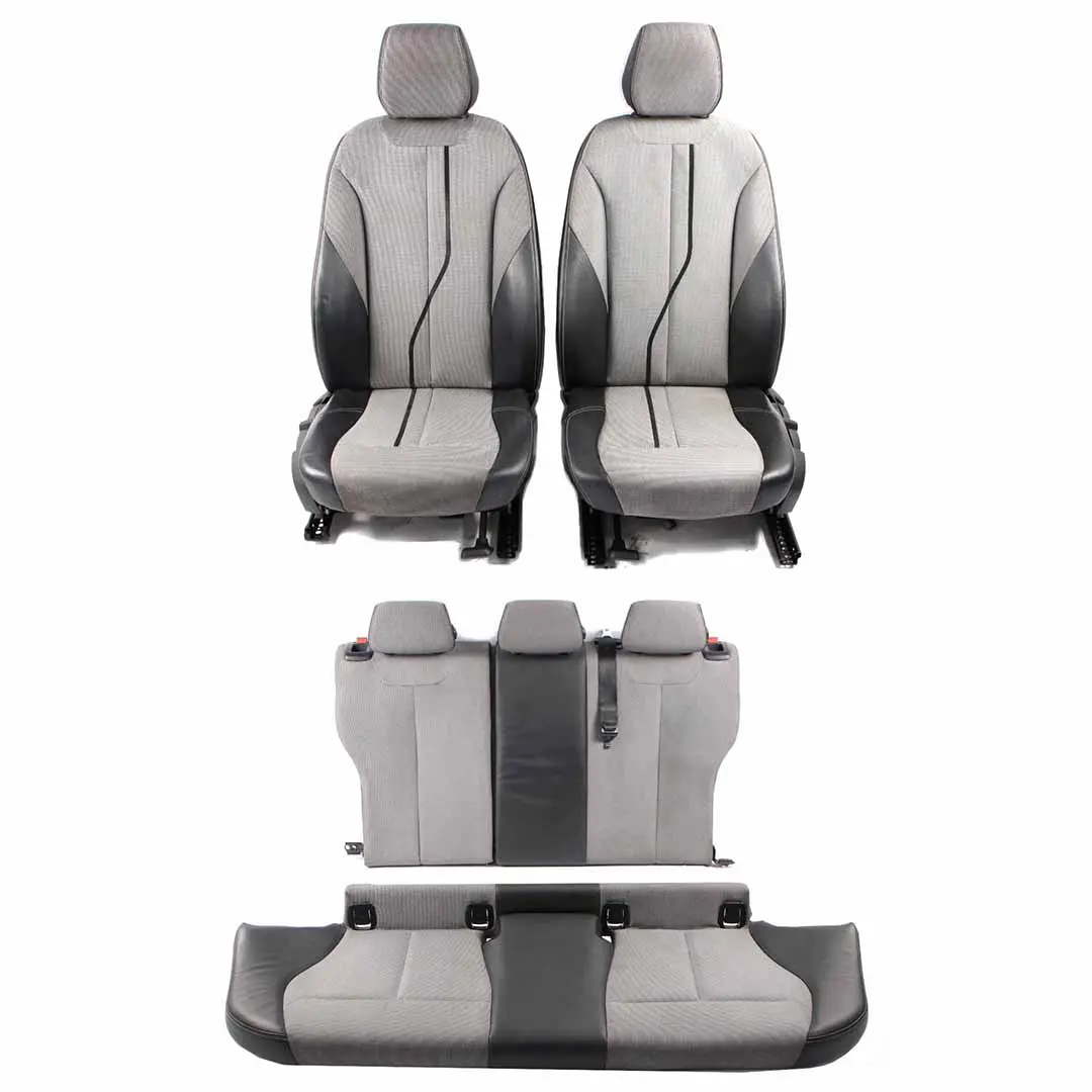 Seats BMW F20 Cloth Leather Metro Silver Black Interior Set Seat with Door Cards