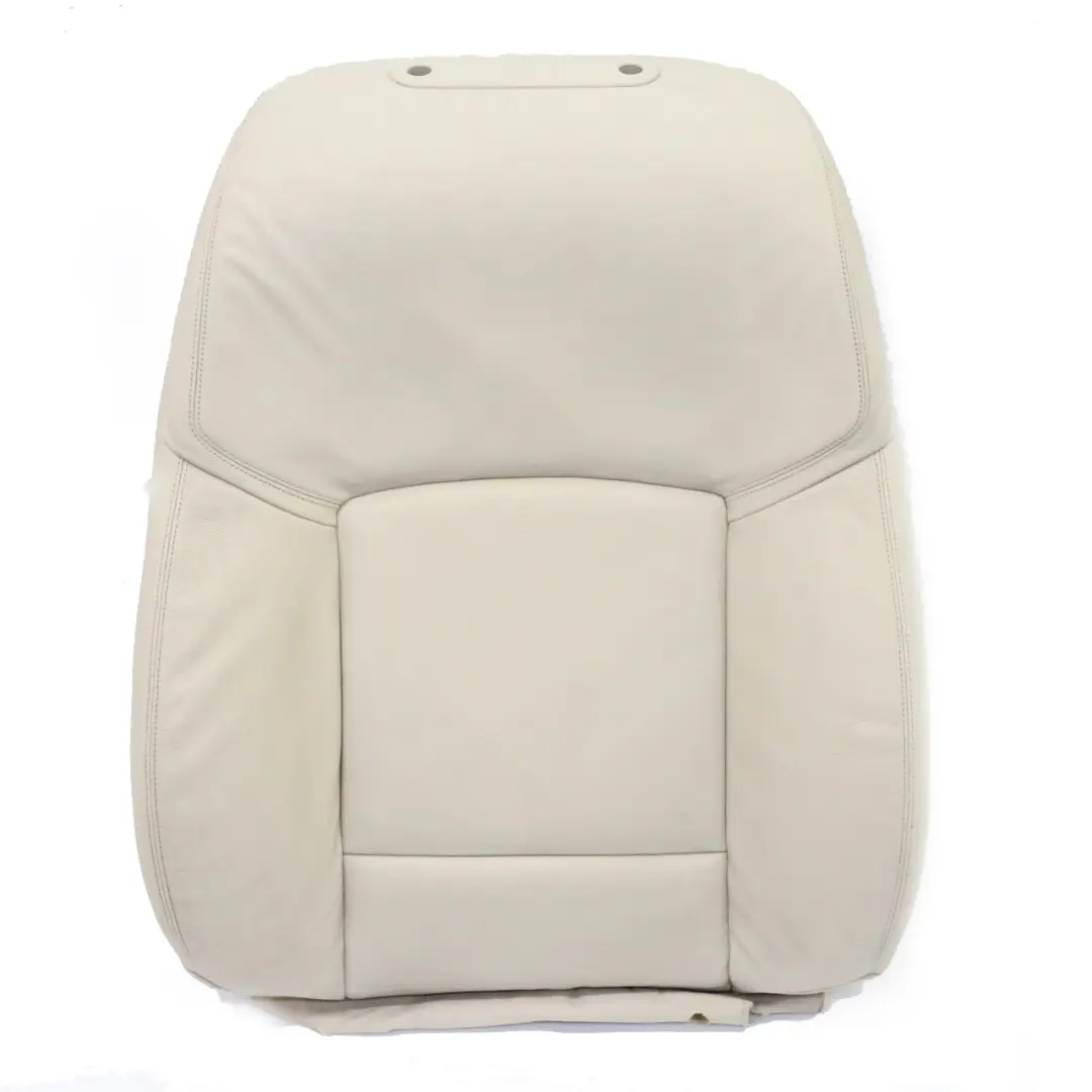 BMW F01 Seat Backrest Cover Front Right Comfort O/S Heated Leather Ivory White