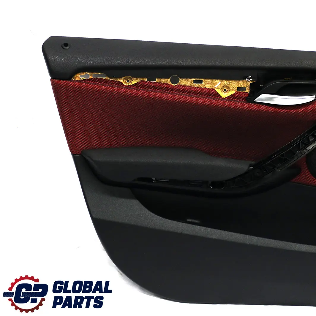 BMW X1 E84 Rivestimento Pannello Portiera Lato Sinistro Tessuto Rosso Vermiglio