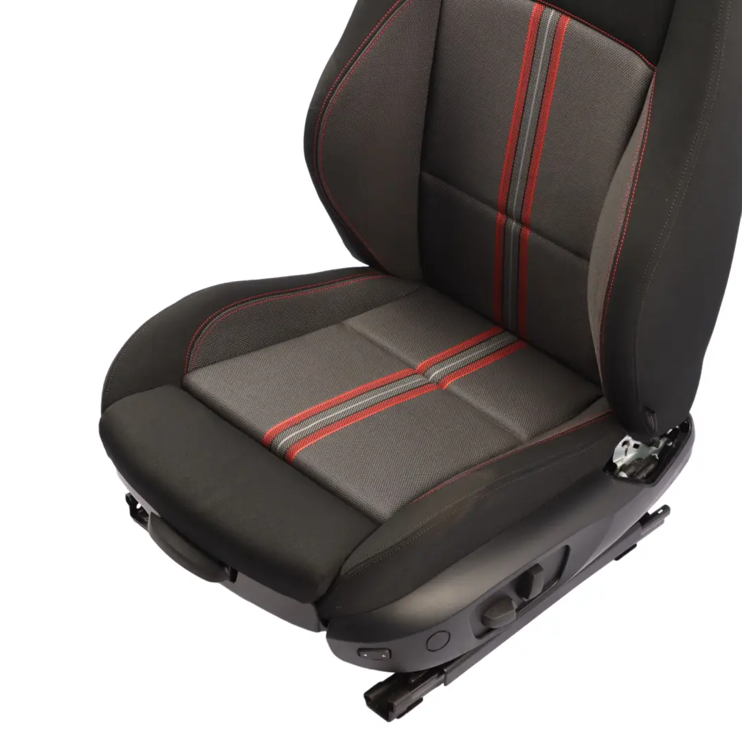 BMW X1 E84 Sport Front Left N/S Seat Cloth Median Anthracite Red 7324179