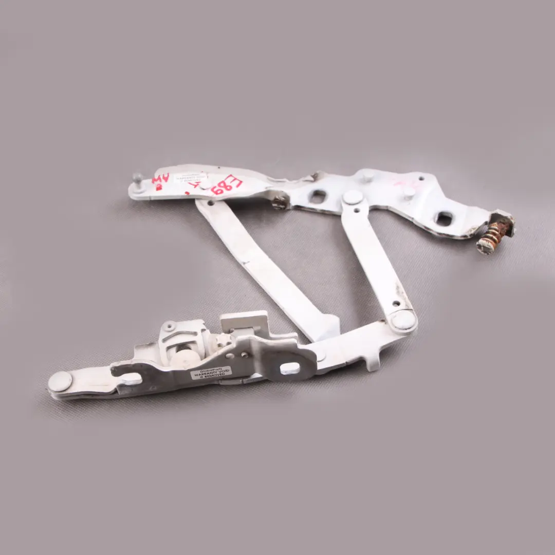 Hood Bonnet Hinge BMW Z4 E89 Left Engine N/S Alpinweiss Alpine White 300 7285817