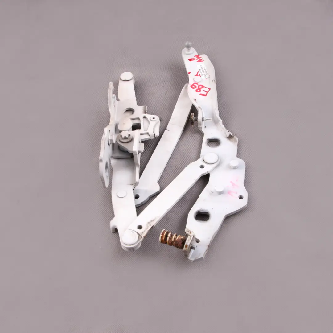 Hood Bonnet Hinge BMW Z4 E89 Left Engine N/S Alpinweiss Alpine White 300 7285817