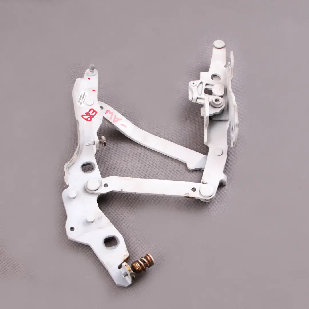 Hood Bonnet Hinge BMW Z4 E89 Right Engine O/S Alpinweiss Alpine White 7285818