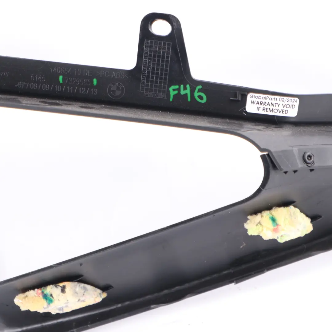 Trim BMW F46 Pillar A Interior Window Cover Frame Top Left Black 7329585