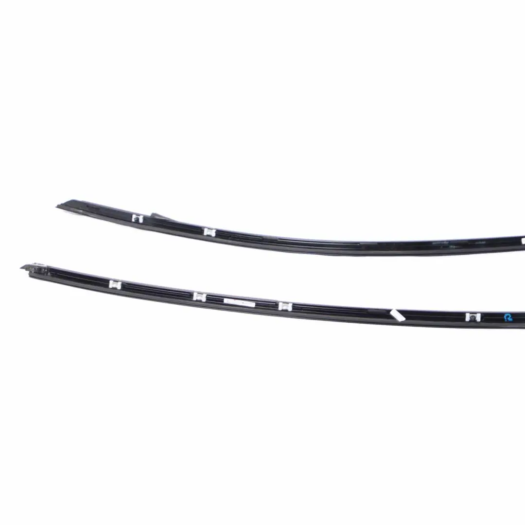 Side Frame Finisher BMW F36 Front Left Right N/O/S Window Trim Strip Black Set